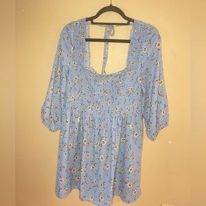 Light Blue Floral Dress
